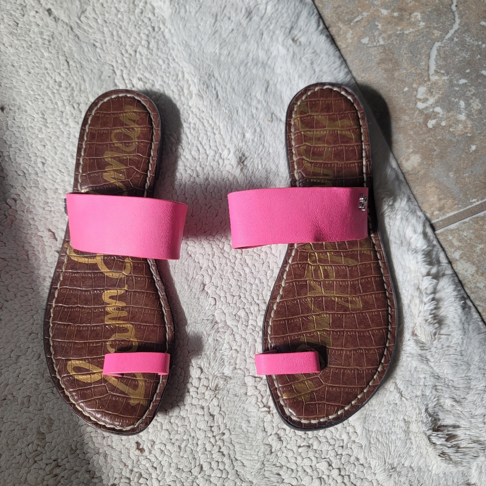 Sam Edelman Pink and Brown Slide Sandals